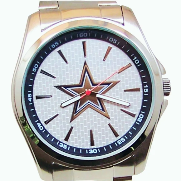 NEW *Dallas Cowboy Men's 3-Hand Analog Watch by Avon Dallas Logo in Padded Case